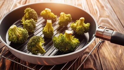 Wall Mural - roast broccoli in the oven