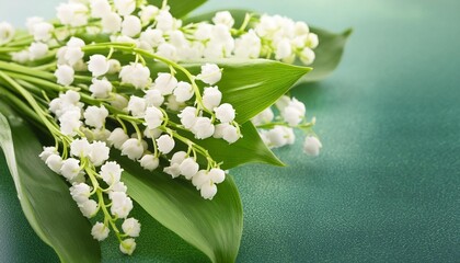 Wall Mural - lily of the valley color background