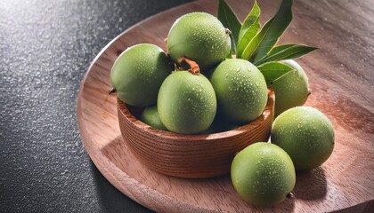 Wall Mural - green nuts with leaves