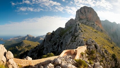 Wall Mural - puig de sraguila in mallorca a rugged mountain offering scenic hiking trails and panoramic views