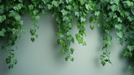 Wall Mural - Greenery Overload: Serene Background with Lush Creeper Plants