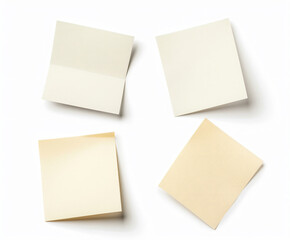 Wall Mural - a group of four sticky notes sitting on top of a white surface