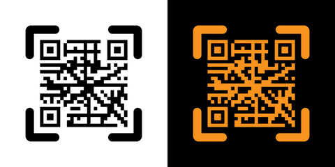 Fake QR code scan me vector illustration.