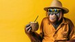 © Fuji - Orangutan in Sunglasses Enjoys a Coconut Drink