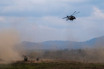 helicopter in flight