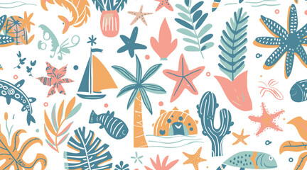  Tropical Beach Pattern