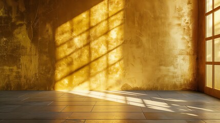 Poster - Golden wall with window light.