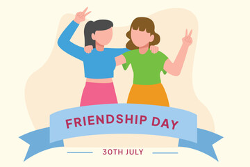 Wall Mural - Happy international friendship day Concept. Colored flat vector illustration isolated.