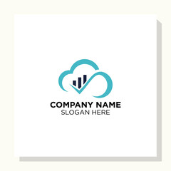 Wall Mural - business and digital logo design concept, technology logo inspiration