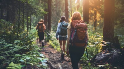 Wall Mural - Forests offer countless recreational activities, from hiking and birdwatching to camping and foraging, enhancing our appreciation for the natural world.