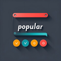 Aufkleber - Popular Search Results: Flat Design Icon with Long Shadows 