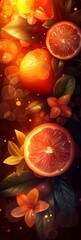 Wall Mural - Abstract Orange Fruit Background