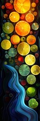 Wall Mural - Abstract Fruit Background