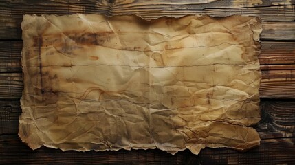 Aged paper on wooden surface full size backdrop