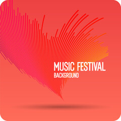 Poster - Abstract element with dynamic lines. Vector illustration in flat minimalistic style. A simple and stylish poster for a music festival or album.