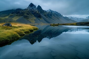 Wall Mural - Mountain Reflection in a Still Lake