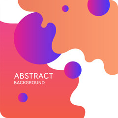 Poster - Bright attractive abstract background with graphic elements. A composition of shapes and color spots. A blank for creativity.