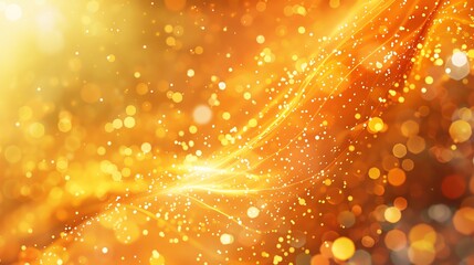 Poster - Abstract background with warm golden lights and bokeh.
