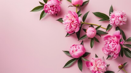 Wall Mural - Pink Peonies on a Soft Background