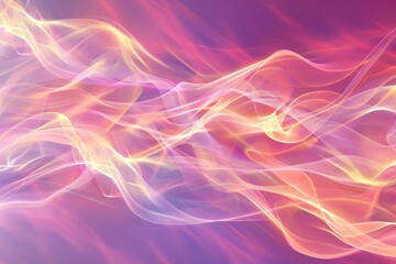 Wall Mural - Gradient background with flowing light waves