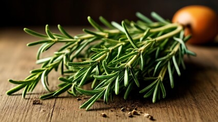 Canvas Print -  Freshly picked rosemary ready to enhance your culinary creations