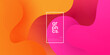 © Naiswari Graphics - Colorful fluid shape on orange and pink gradient liquid background. Abstract 3d background Liquid style composition. Eps10 vector