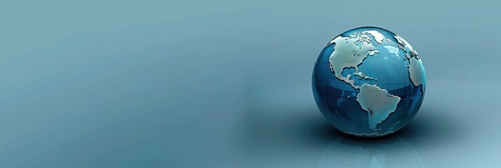 Poster - A minimalistic globe with clean lines, perfect for travel agencies or global travel companies. Generative AI