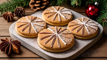 Canvas Print -  Delicious holiday cookies perfect for festive celebrations