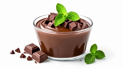 Wall Mural -  Indulge in a chocolatey delight with a twist of mint