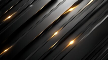 Wall Mural -  black metallic background with intricate light rays and glossy vertical lines, emphasizing a stylish and advanced digital technology concept for wallpaper