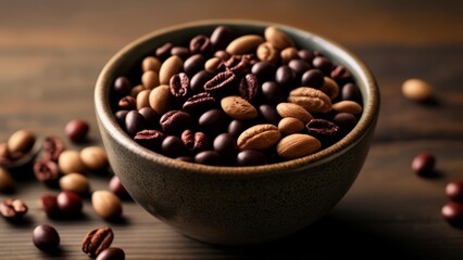 Wall Mural -  A bowl of coffee beans ready to brew