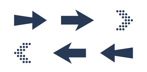 Poster - Arrow icon. Set of vector flat arrows for web design, mobile apps, interface and more.