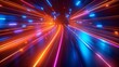 © Stock Spectrum - Futuristic glowing neon road speed lines abstract background concept