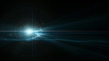 Wall Mural - abstract of lighting for background. digital lens flare in dark background