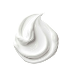 Wall Mural - close-up of a white creamy swirl against an isolated background.