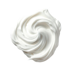 Wall Mural - whipped cream swirl on black background