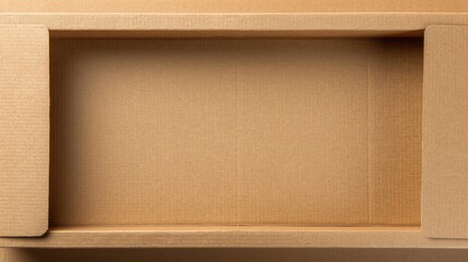 Poster - Brown paper box and Kraft paper texture and background with empty space