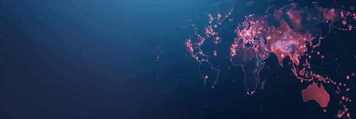 Poster - A simple, clean-lined globe illustration featuring all continents. Perfect for travel agencies and global travel companies. Generative AI