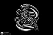 © Niken - Skull deer head tied by snake vector illustration design