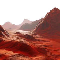 Poster - A view of a desert with mountains visible on the horizon