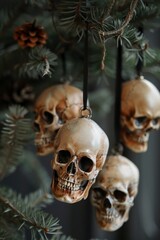 Wall Mural - Collection of Skull Ornaments for Halloween