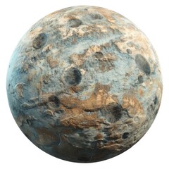 Poster - A close-up shot of a planet on a white background, perfect for use in space-themed designs and illustrations