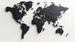 © sorin - Unlabeled world map borders on a simple, clean white background ideal for minimalistic design