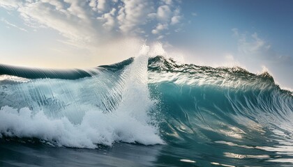 Wall Mural -  ai generative of big wave in the sea