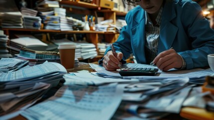 The Busy Accountant's Desk