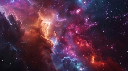 Wall Mural - amazing colors of Galaxy background realistic cinematic lighting 