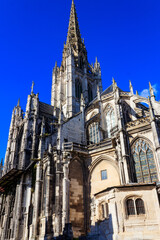 Wall Mural - The church of Saint-Maclou church in Rouen, France. One of the best examples of the Flamboyant style of Gothic architecture in France