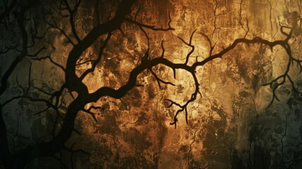 Wall Mural - Bone-chilling Halloween Texture with Eerie Shadows