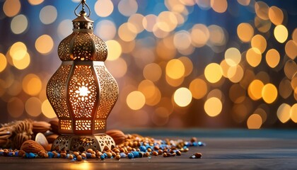 Wall Mural - arabic lantern of ramadan celebration background