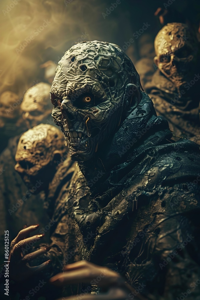 Advancing Illuminati Zombie Hordes in Crumbling Gothic Cathedral with ...